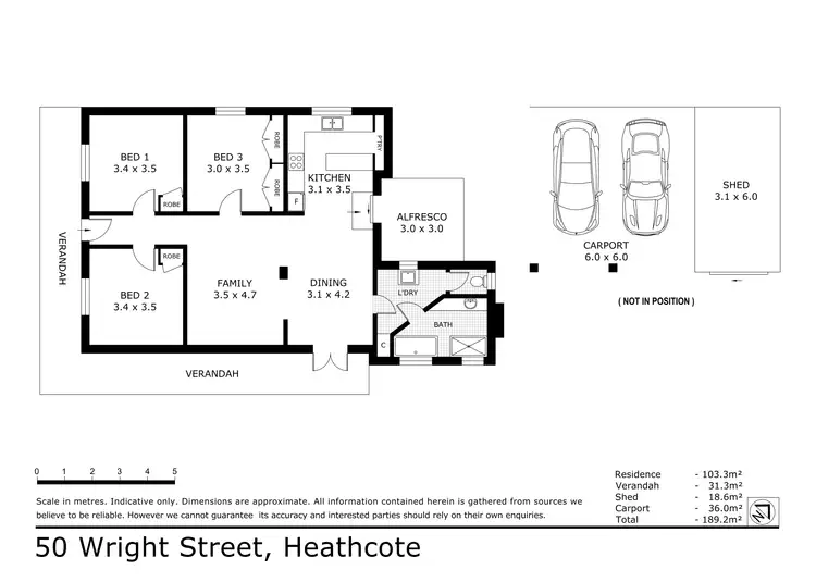 Floorplan of Homely house listing, 50 Wright Street, Heathcote VIC 3523