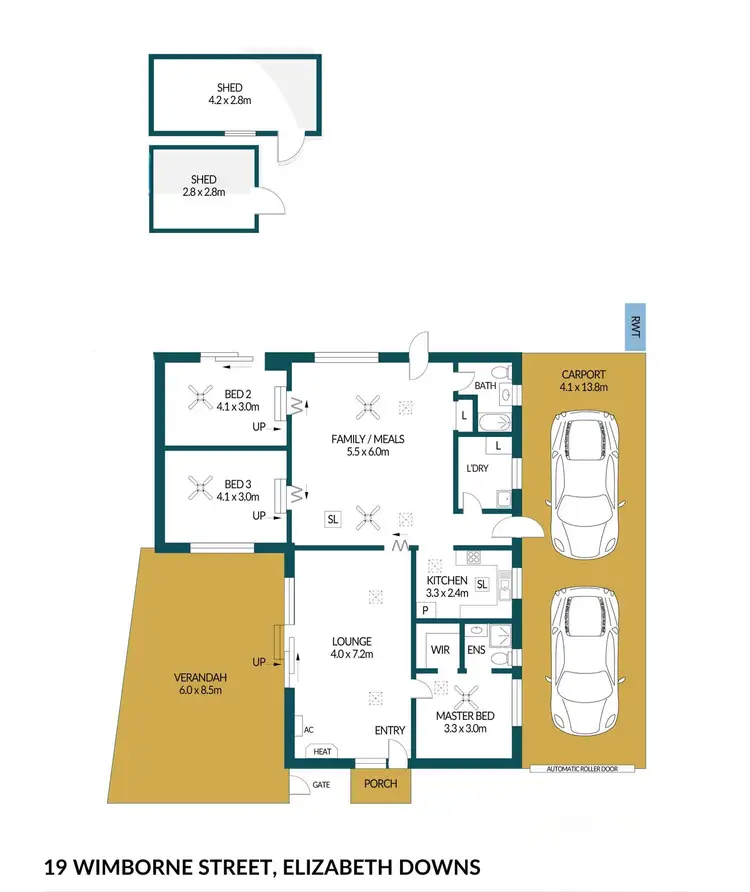 Floorplan of Homely house listing, 19 WIMBORNE STREET, Elizabeth Downs SA 5113