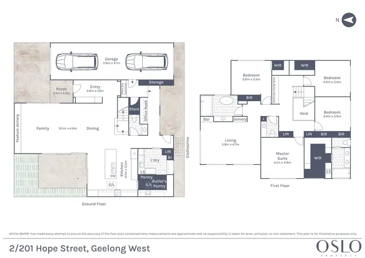 Floorplan of Homely townhouse listing, 2/201 Hope Street, Geelong West VIC 3218