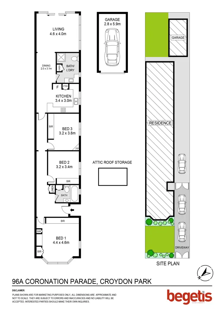Floorplan of Homely semi-detached listing, 96A Coronation Parade, Croydon Park NSW 2133