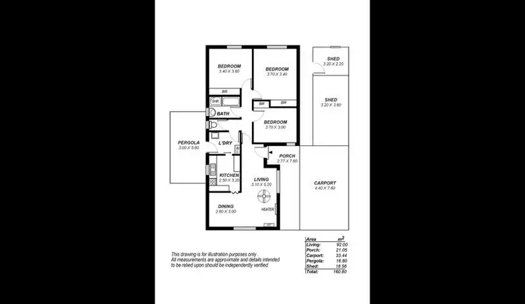 Floorplan of Homely house listing, 1 KOONGARRA CRESCENT, Munno Para SA 5115