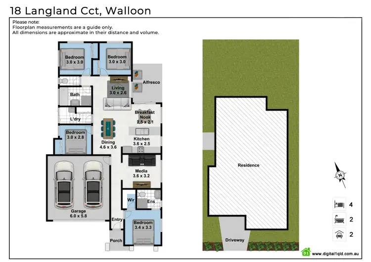 Floorplan of Homely house listing, 18 Langland Circuit, Walloon QLD 4306