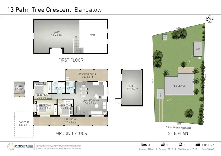 Floorplan of Homely house listing, 13 Palm Tree Crescent, Bangalow NSW 2479