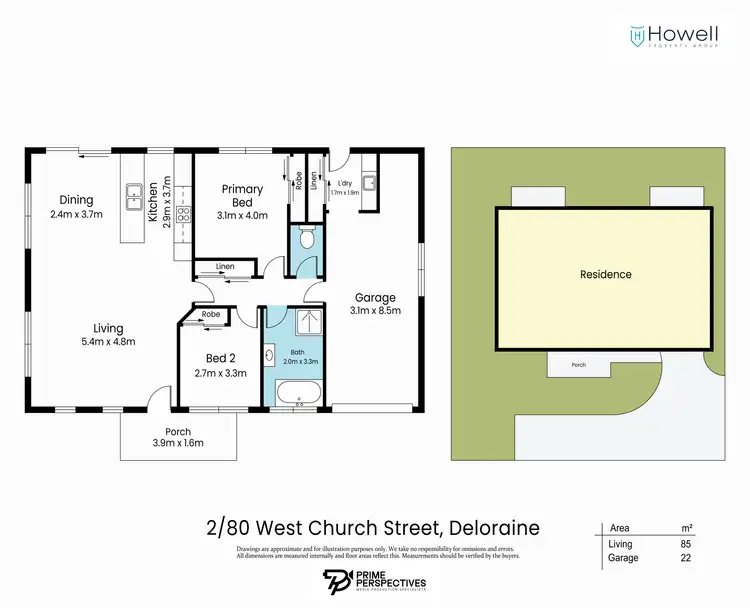 Floorplan of Homely unit listing, 2/80 West Church Street, Deloraine TAS 7304