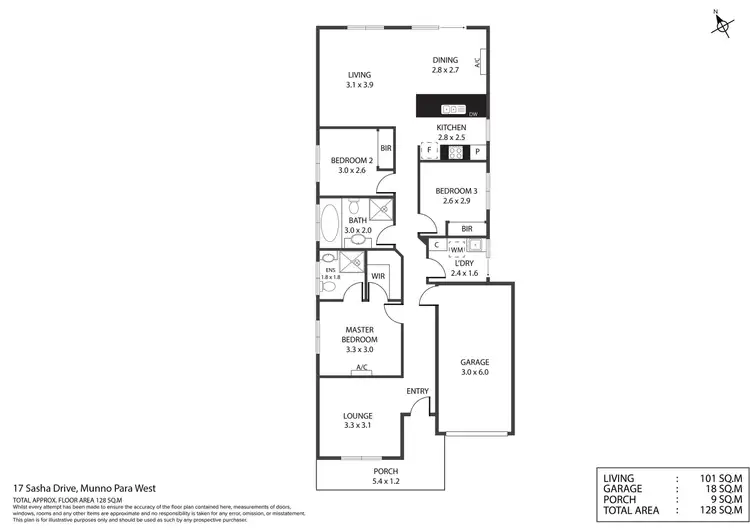 Floorplan of Homely house listing, 17 SASHA DRIVE, Munno Para West SA 5115