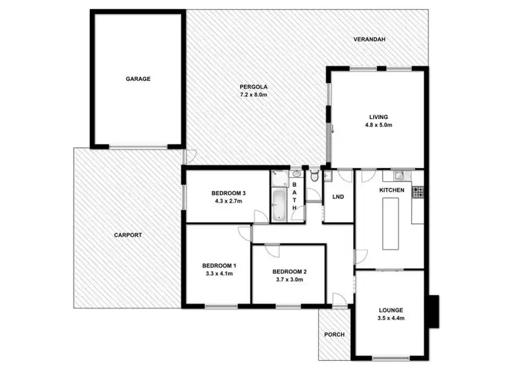 Floorplan of Homely house listing, 3 RENDELSHAM ROAD, Millicent SA 5280