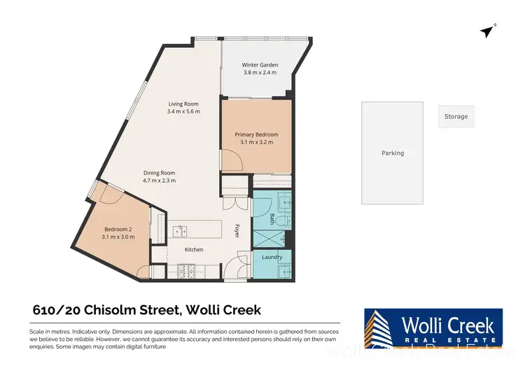 Floorplan of Homely apartment listing, 610/20 Chisholm Street, Wolli Creek NSW 2205