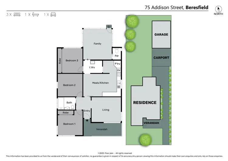 Floorplan of Homely house listing, 75 Addison Street, Beresfield NSW 2322