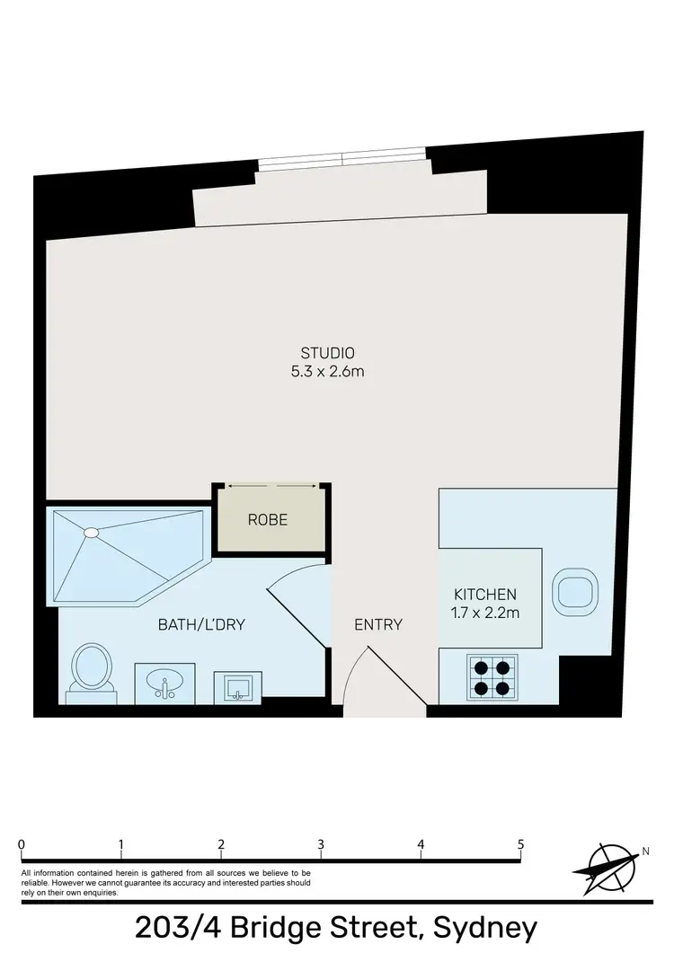Floorplan of Homely apartment listing, 203/4 Bridge Street, Sydney NSW 2000