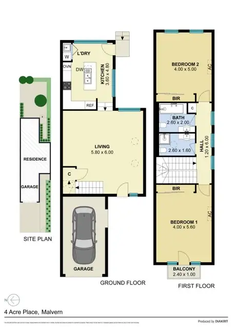Floorplan of Homely house listing, 4 Acre Place, Malvern VIC 3144
