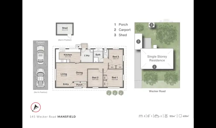 Floorplan of Homely house listing, 145 Wecker Road, Mansfield QLD 4122
