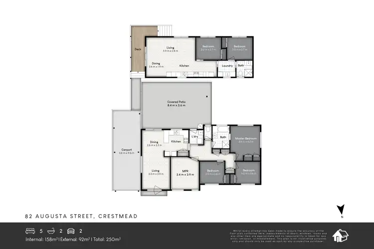 Floorplan of Homely house listing, 82 & 82A Augusta Street, Crestmead QLD 4132