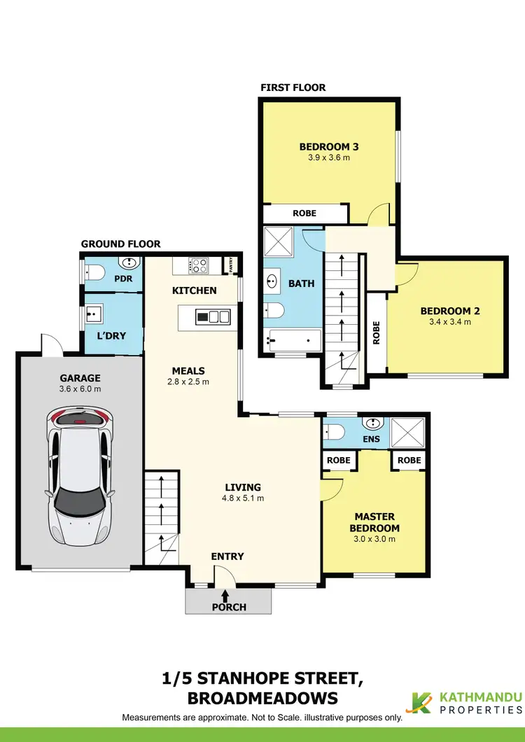 Floorplan of Homely townhouse listing, 1/5 Stanhope Street, Broadmeadows VIC 3047
