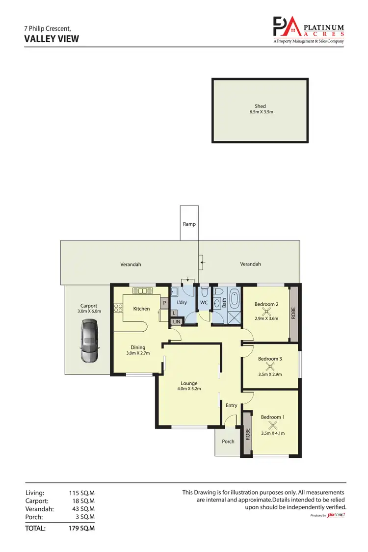 Floorplan of Homely house listing, 7 Philip Crescent, Valley View SA 5093