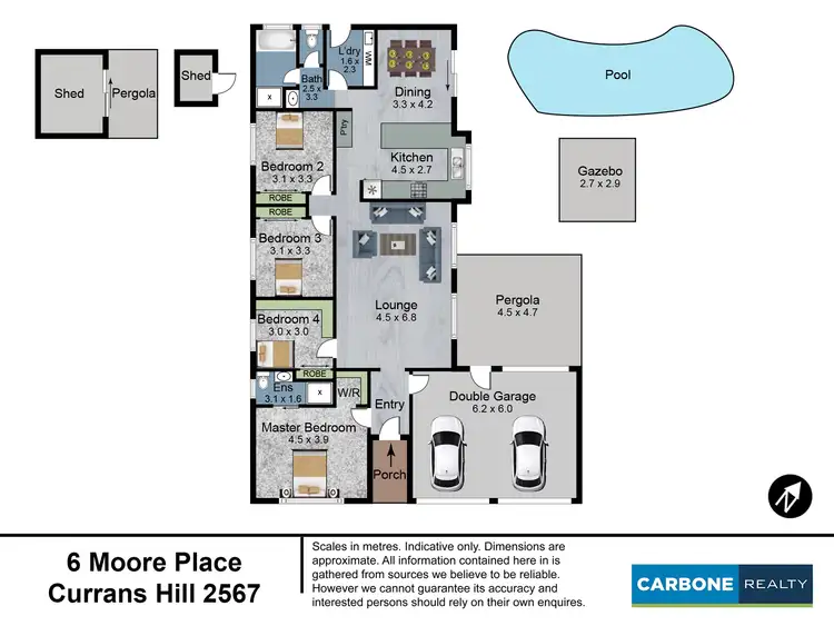 Floorplan of Homely house listing, 6 Moore Place, Currans Hill NSW 2567