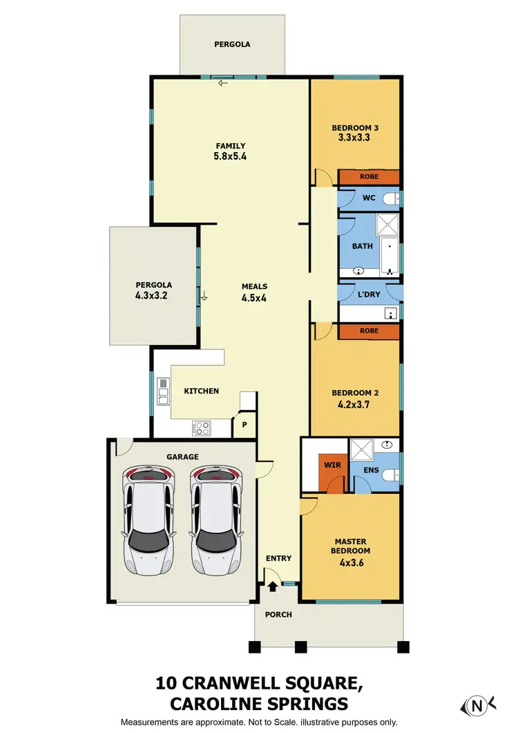 Floorplan of Homely house listing, 10 Cranwell Square, Caroline Springs VIC 3023