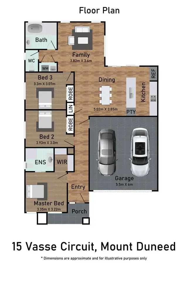 Floorplan of Homely house listing, 15 Vasse Circuit, Mount Duneed VIC 3217