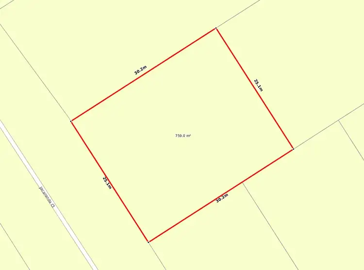 Floorplan of Homely land listing, 6 JACARANDA COURT, Woodgate QLD 4660