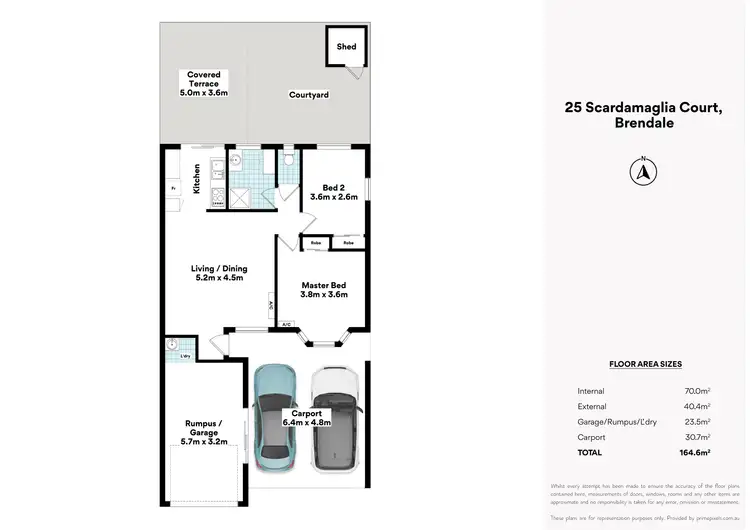 Floorplan of Homely villa listing, 25 Scardamaglia Court, Brendale QLD 4500