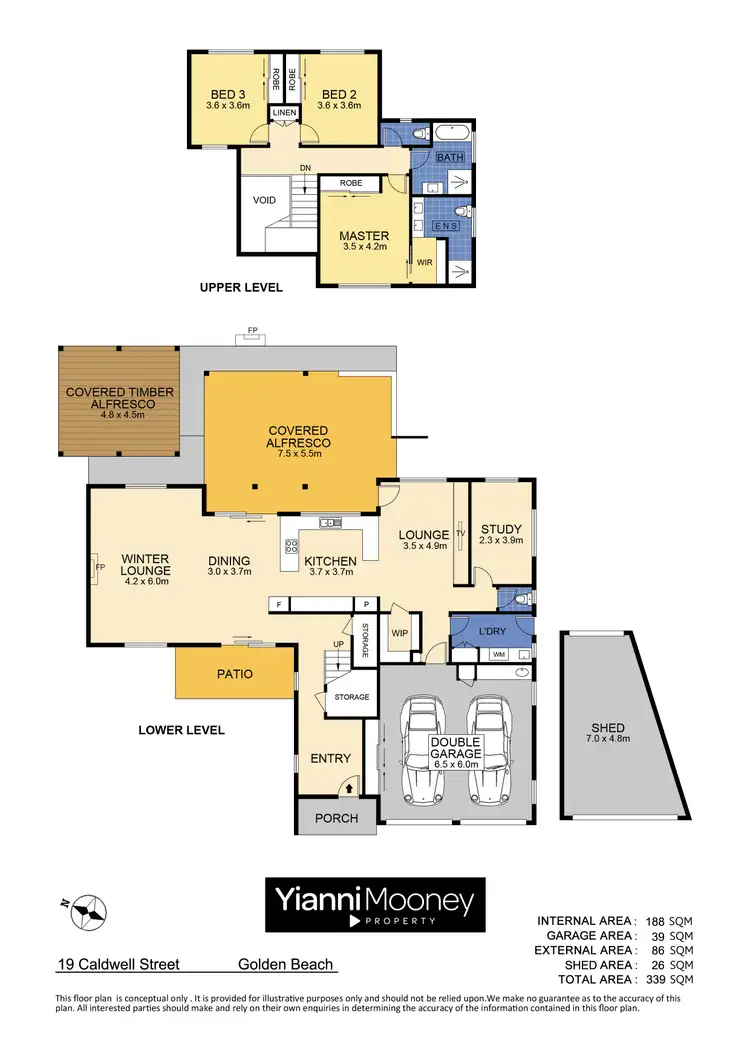 Floorplan of Homely house listing, 19 Caldwell Street, Golden Beach QLD 4551