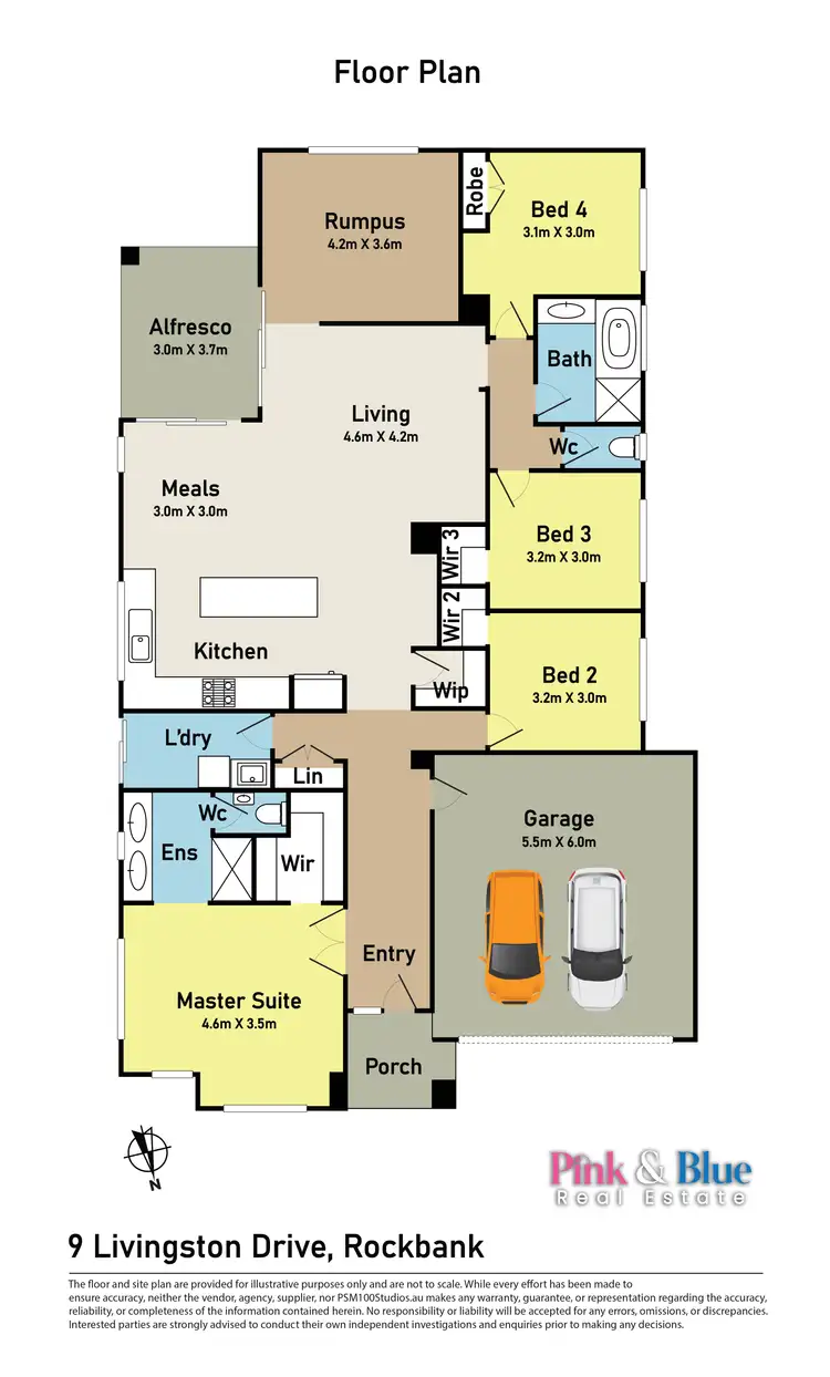 Floorplan of Homely house listing, 9 Livingston Drive, Rockbank VIC 3335