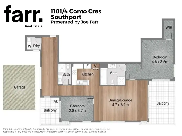Floorplan of Homely apartment listing, 1101/4 Como Crescent, Southport QLD 4215