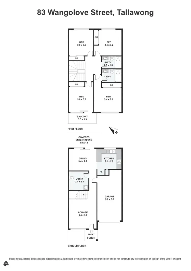Floorplan of Homely townhouse listing, 83 Wangolove Street, Tallawong NSW 2762