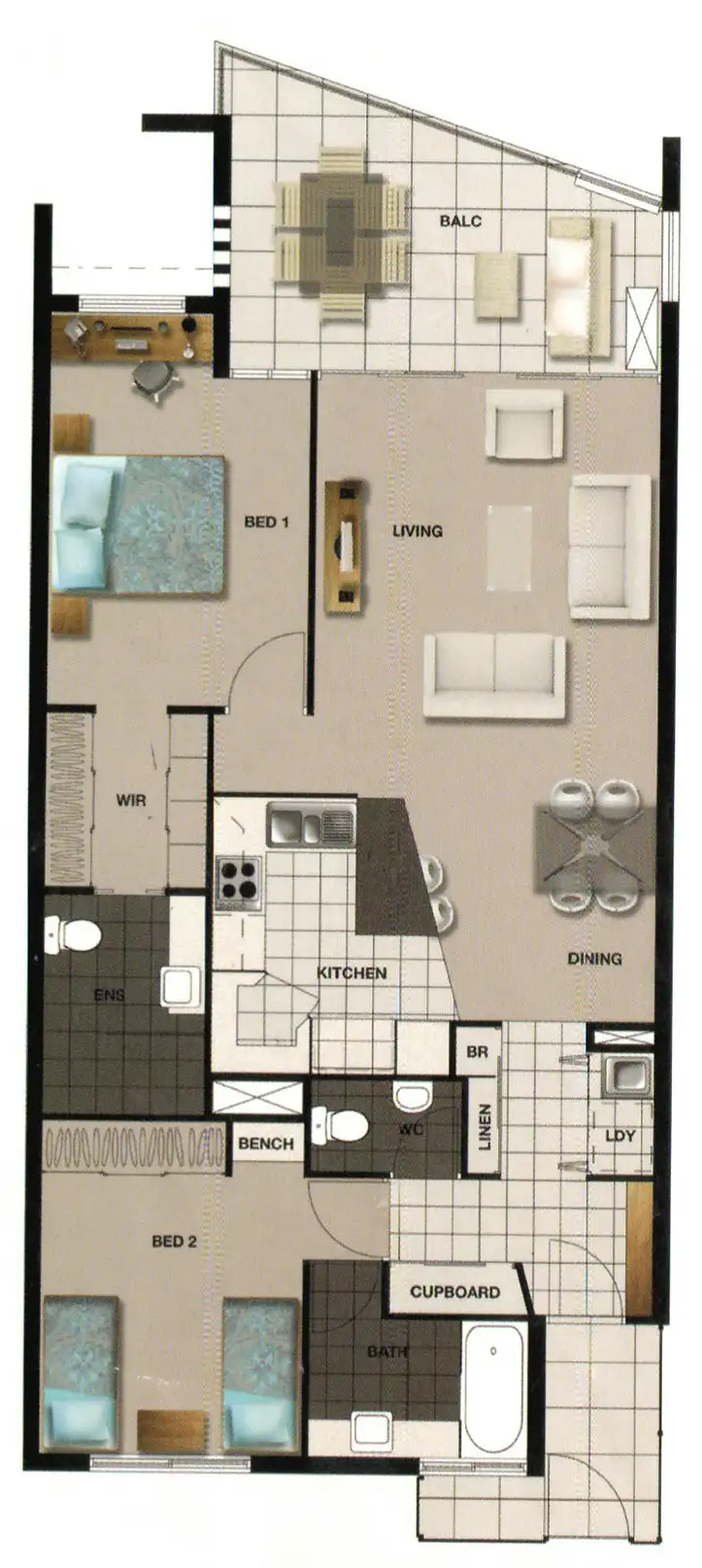 Floorplan of Homely apartment listing, 50/57 Grand Parade, Kawana Island QLD 4575