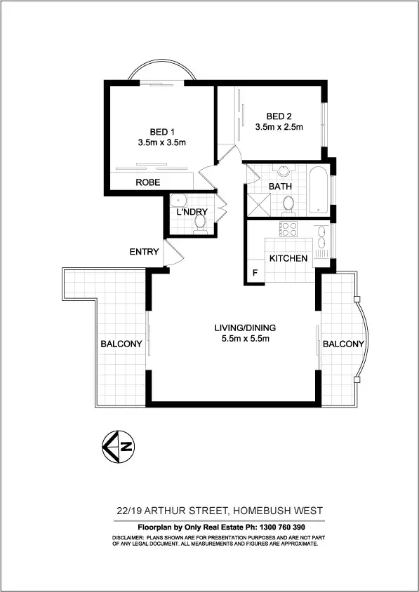 Floorplan of Homely unit listing, 22/119 Arthur Street, Homebush West NSW 2140