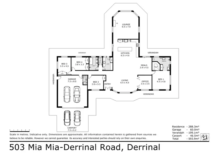 Floorplan of Homely rural property listing, 503 Mia Mia-Derrinal Road, Heathcote VIC 3523