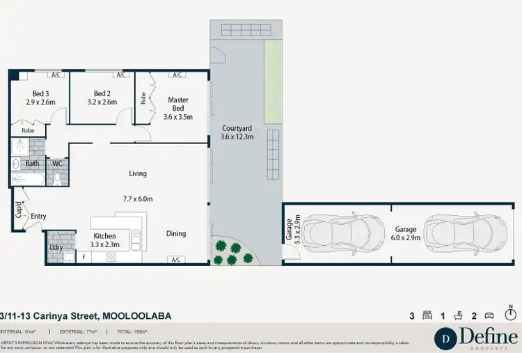 Floorplan of Homely unit listing, 3/11 Carinya Street, Mooloolaba QLD 4557