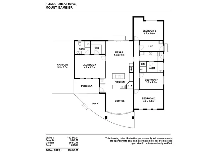 Floorplan of Homely house listing, 8 John Fallas Drive, Compton SA 5291