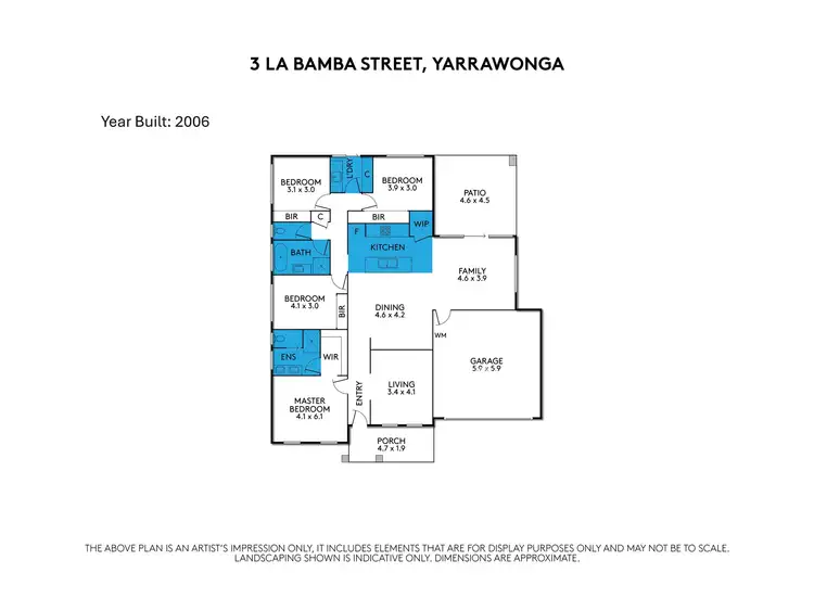 Floorplan of Homely house listing, 3 La Bamba Drive, Yarrawonga VIC 3730