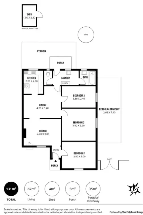 Floorplan of Homely semi-detached listing, 16 Loftis Road, Elizabeth Downs SA 5113
