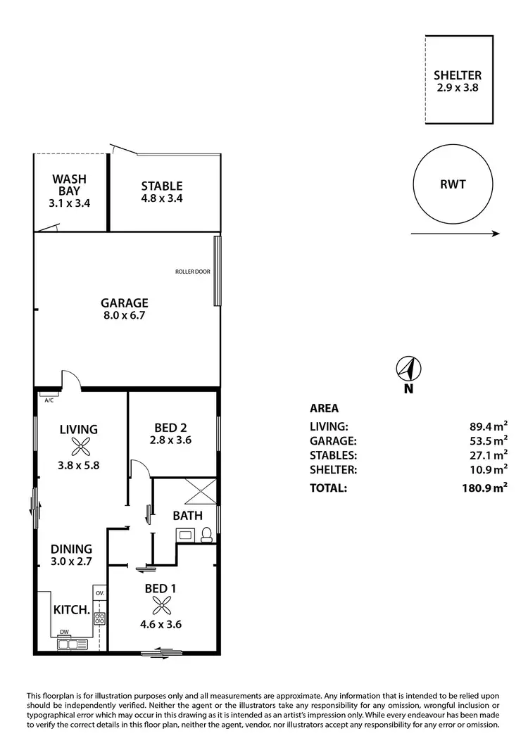 Floorplan of Homely flat listing, 71 WARRENGIE DRIVE, Meningie SA 5264