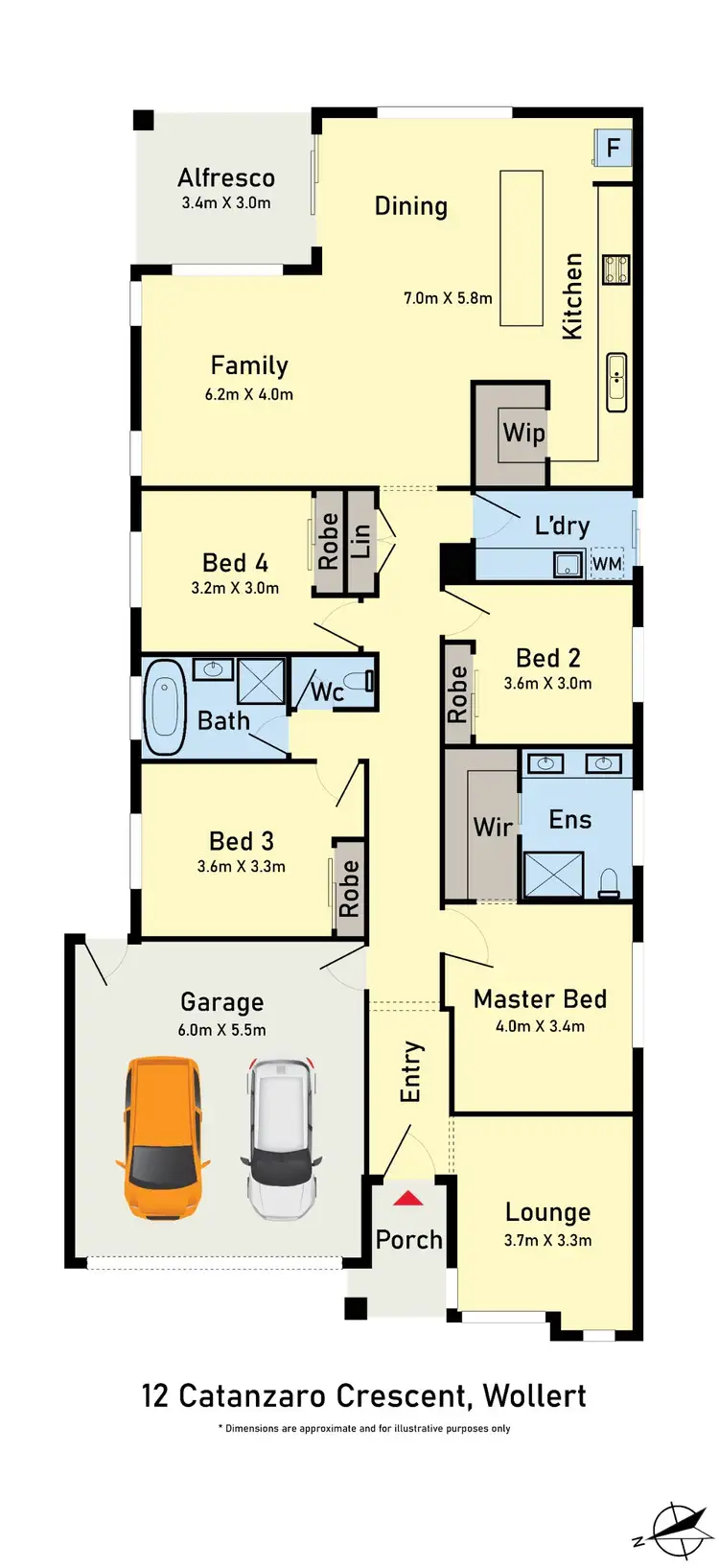 Floorplan of Homely house listing, 12 Catanzaro Crescent, Wollert VIC 3750