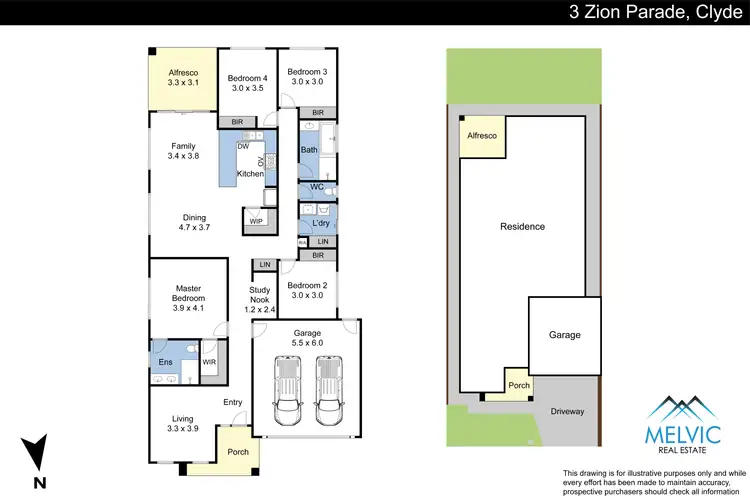 Floorplan of Homely house listing, 3 Zion Parade, Clyde VIC 3978