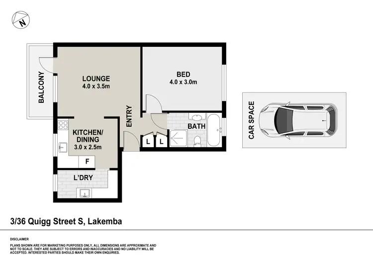Floorplan of Homely unit listing, 3/36 Quigg Street, Lakemba NSW 2195