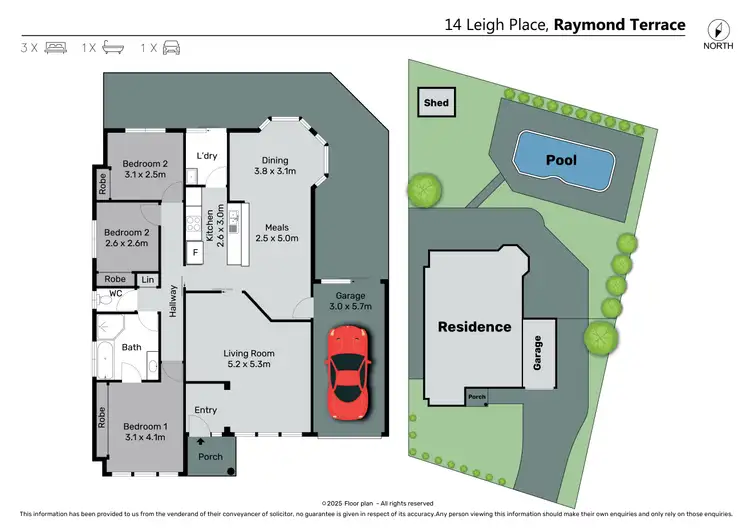 Floorplan of Homely house listing, 14 Leigh Place, Raymond Terrace NSW 2324