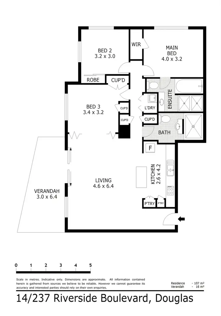 Floorplan of Homely unit listing, 14/237 Riverside Boulevard, Douglas QLD 4814