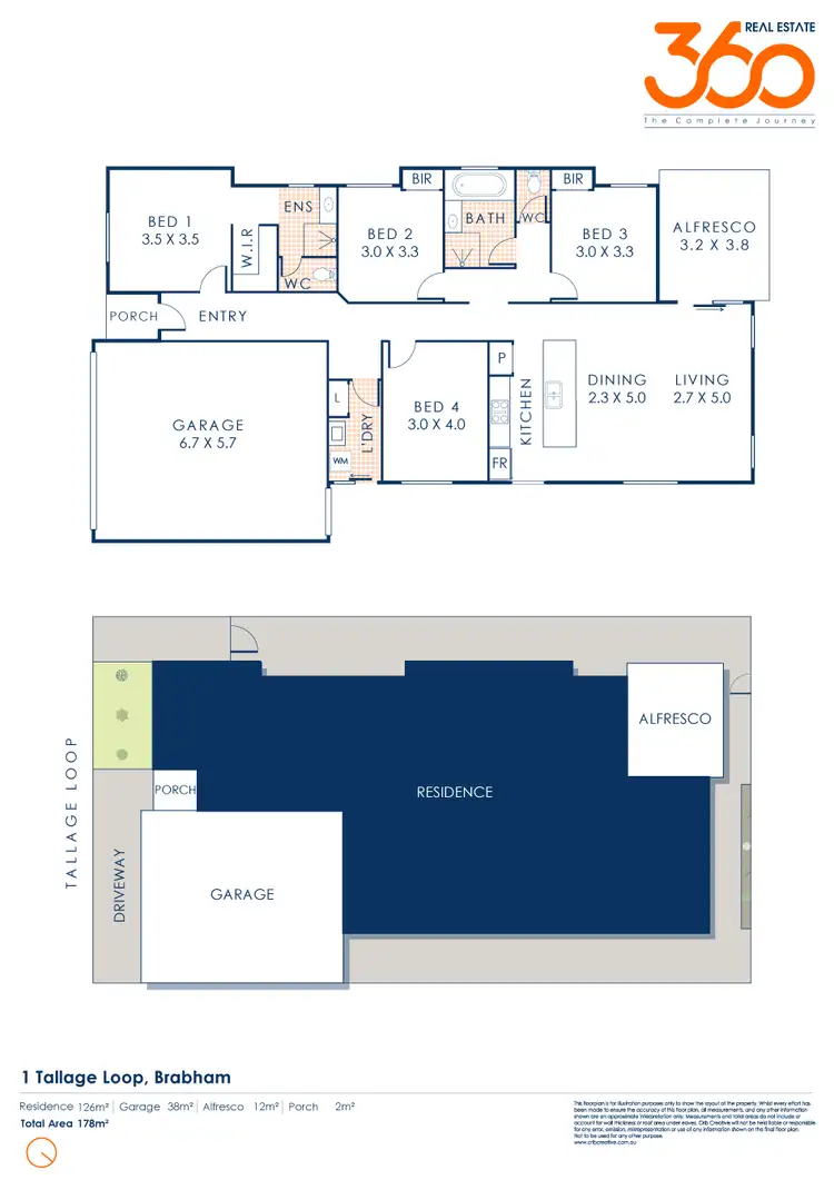 Floorplan of Homely house listing, 1 Tallage Loop, Brabham WA 6055