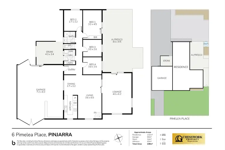Floorplan of Homely house listing, 6 Pimelea Place, Pinjarra WA 6208