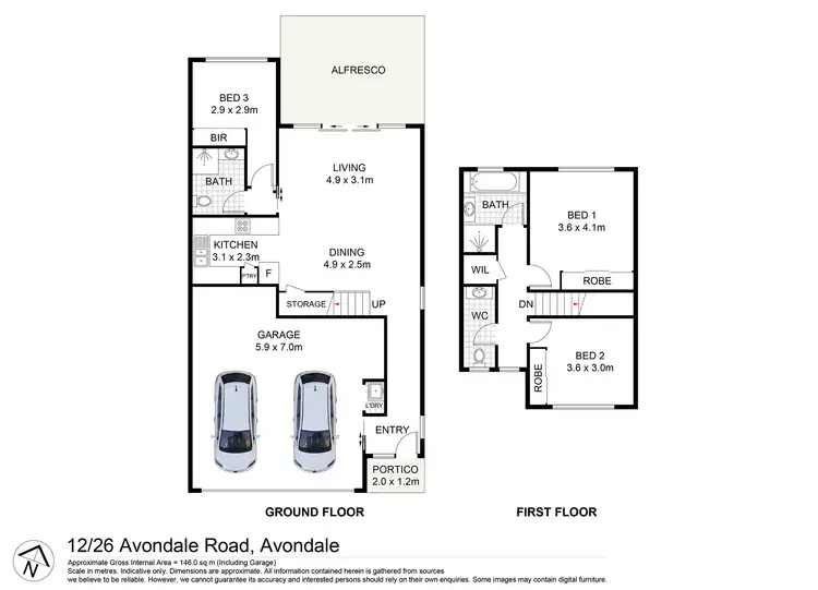 Floorplan of Homely townhouse listing, 12/26 Avondale Road, Avondale NSW 2530
