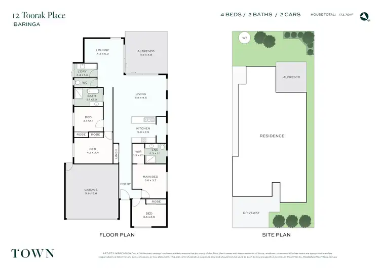 Floorplan of Homely house listing, 12 Toorak Place, Baringa QLD 4551