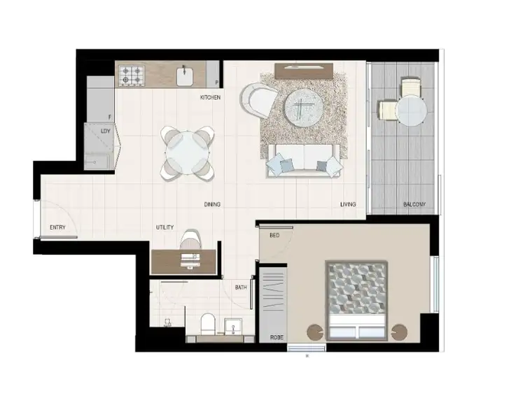Floorplan of Homely apartment listing, 828/2 Kirby Walk, Zetland NSW 2017