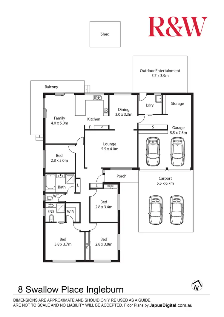 Floorplan of Homely house listing, 8 SWALLOW PLACE, Ingleburn NSW 2565