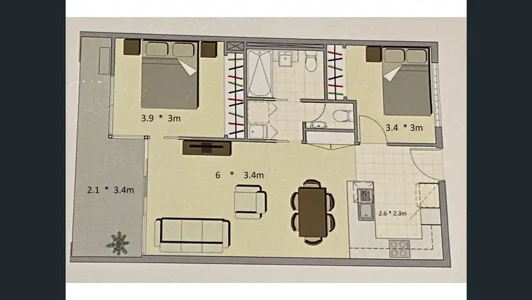 Floorplan of Homely apartment listing, 202/1 Watts Street, Box Hill, Box Hill VIC 3128