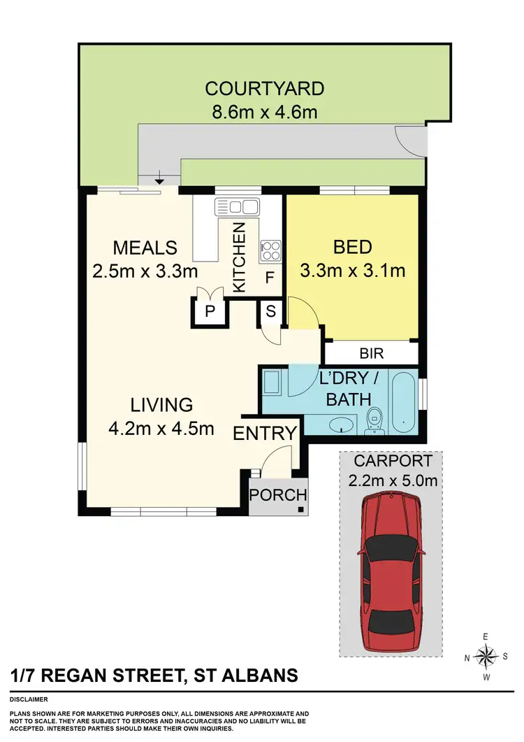 Floorplan of Homely unit listing, 1/7 Regan Street, St Albans VIC 3021