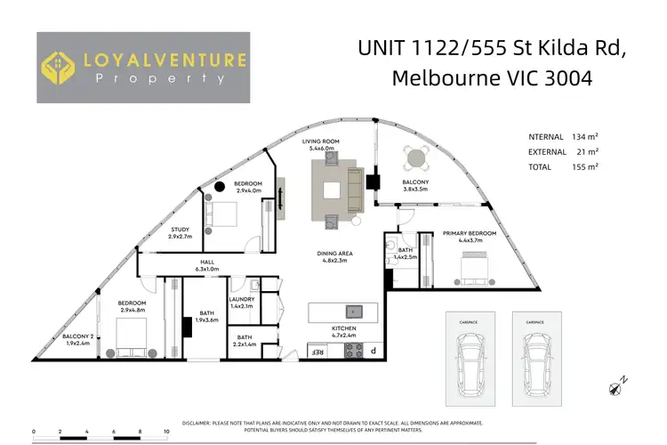 Floorplan of Homely apartment listing, 1122/555 St Kilda Road, Melbourne VIC 3004