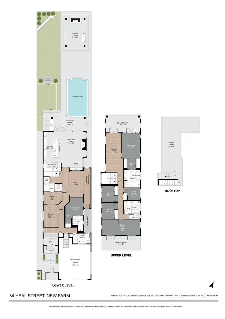 Floorplan of Homely house listing, 84 Heal Street, New Farm QLD 4005